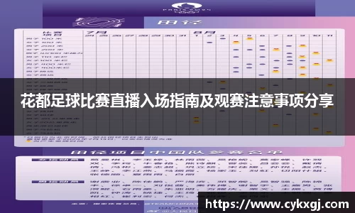 花都足球比赛直播入场指南及观赛注意事项分享